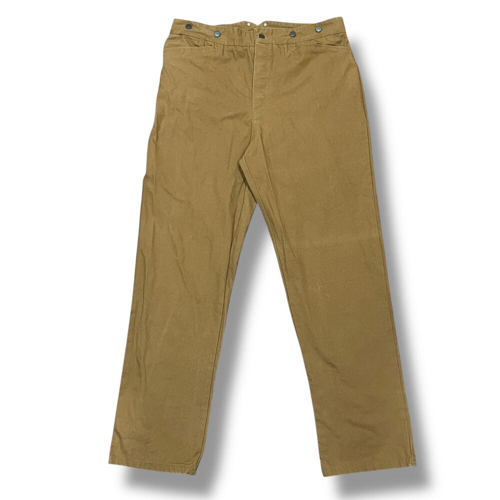Frontier Classics Canvas Saddle Seat Pants Size 42 Buckle Back Notch Suspender